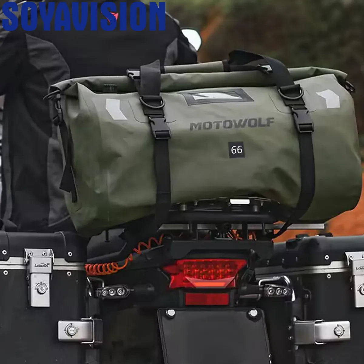 Motorcycle Dry Bag Waterproof Reflective Tail Luggage