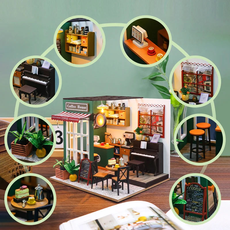 DIY 3D Puzzles Wooden House Model Building Kits