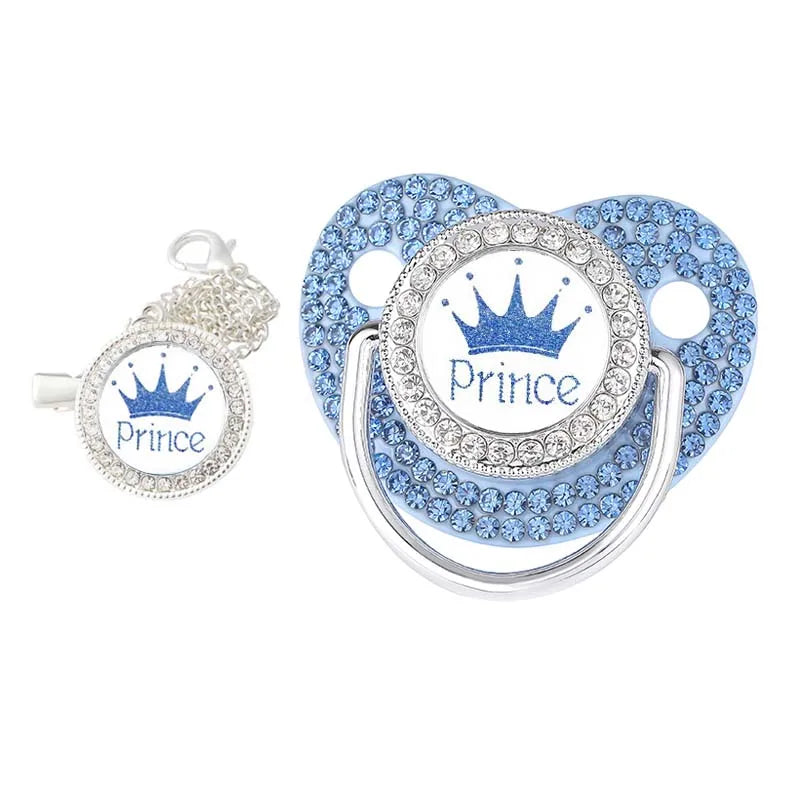 Crown Newborn Pacifier Clip Chain Baby Dummy