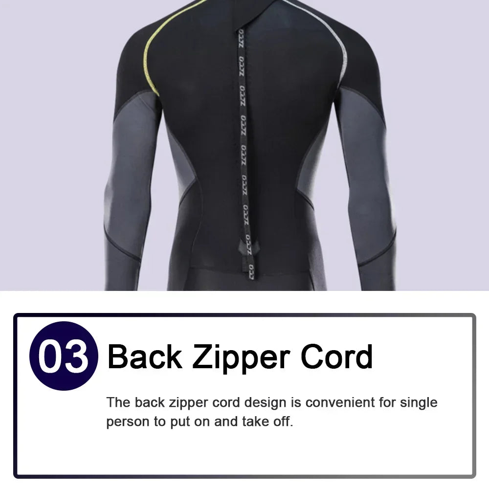 1.5mm Men's Long Wetsuit Neoprene Material Warm Lining