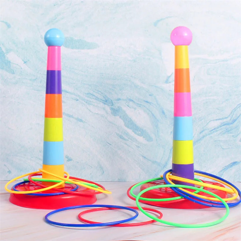 Children Throw Hoop Game