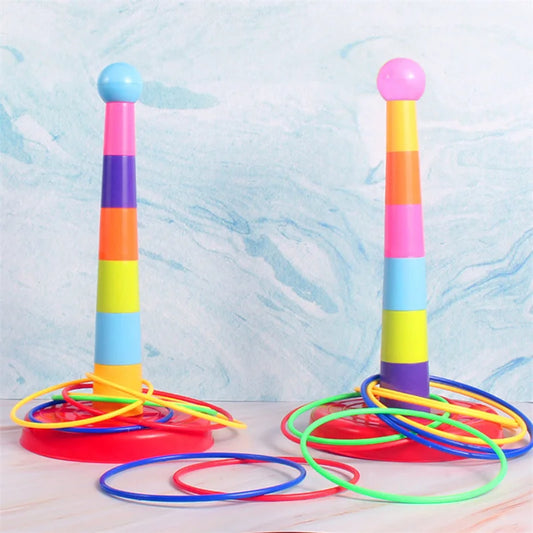Children Throw Hoop Game