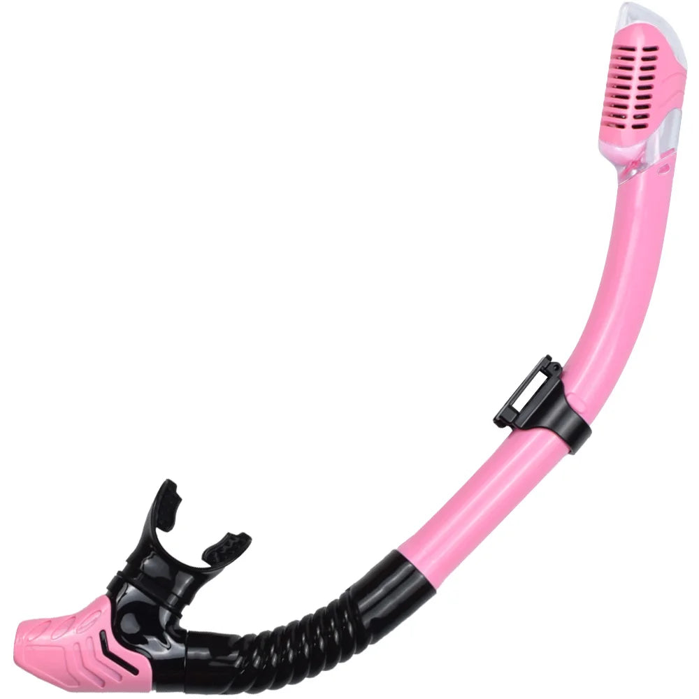 Dry Snorkel Tube Easy Breath Scuba Diving Splash Guard Top Valve