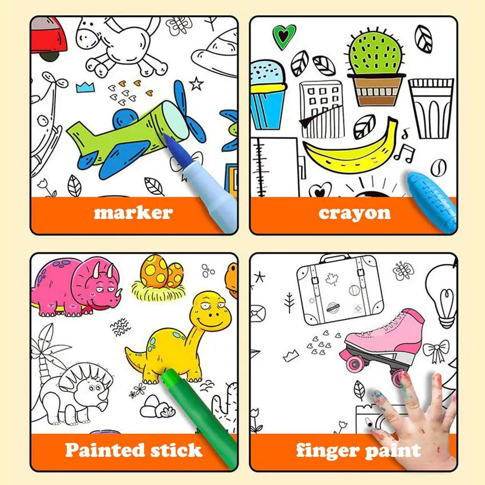 Children's Drawing Roll Graffiti Scroll Coloring Paper Roll