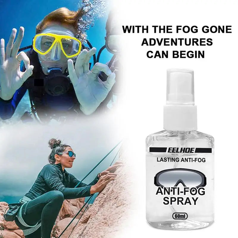 Anti-Fog Spray For Swim Goggles Scuba Dive Mask Lens Cleaner 60ml