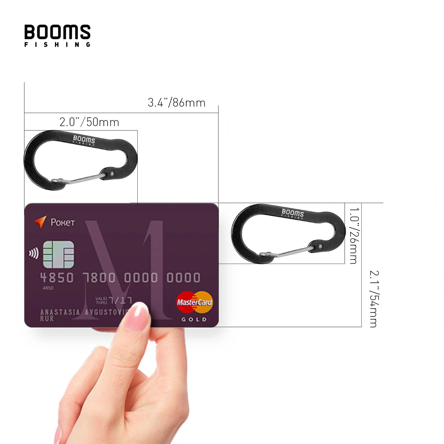 Booms CC1 6Pcs Aluminum Alloy Carabiner Keychain