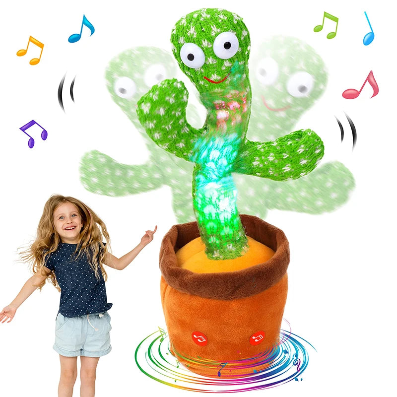Dancing Cactus Song Speaker Talking Voice Repeat Plush Toy