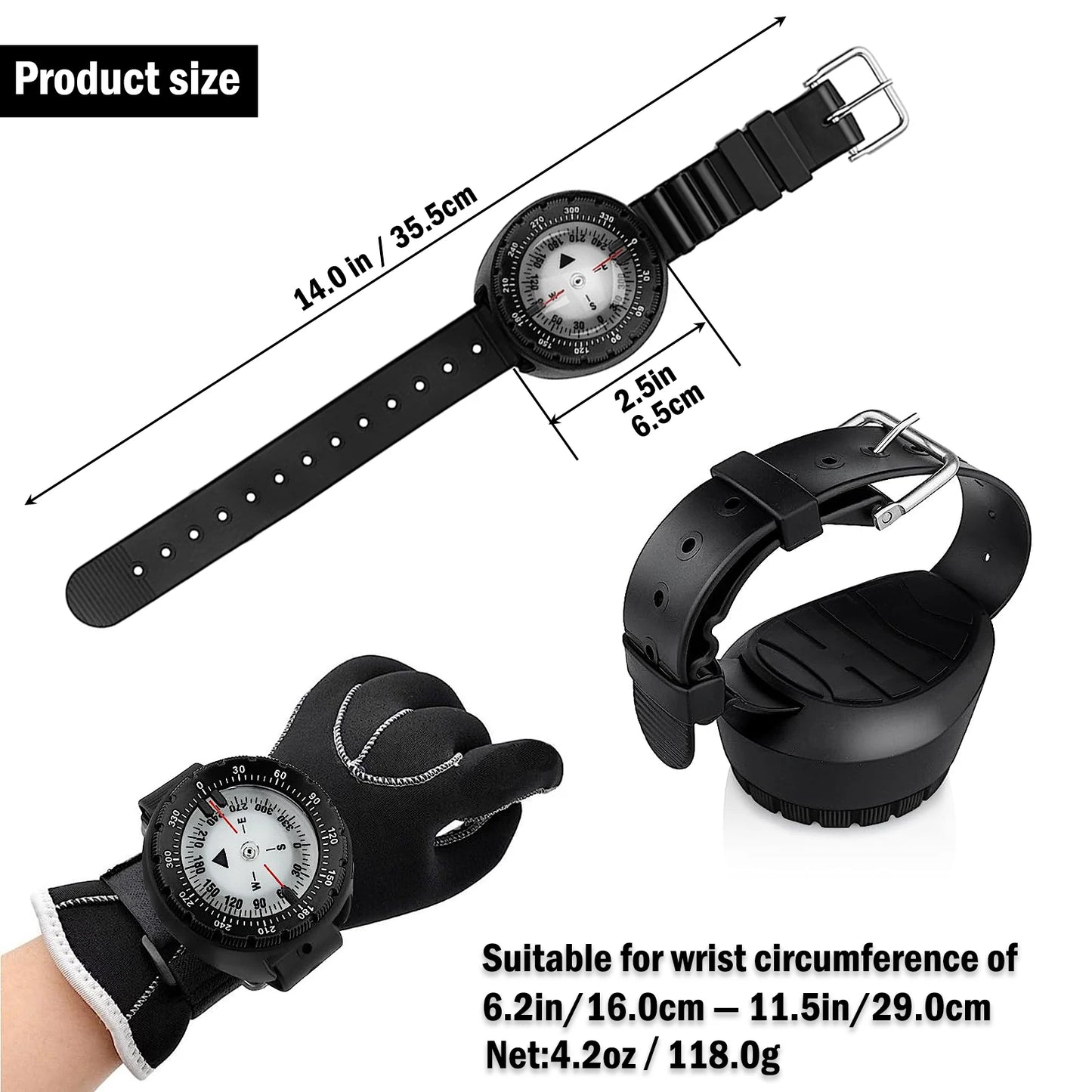 Underwater 50m Diving Compass Professional Watch