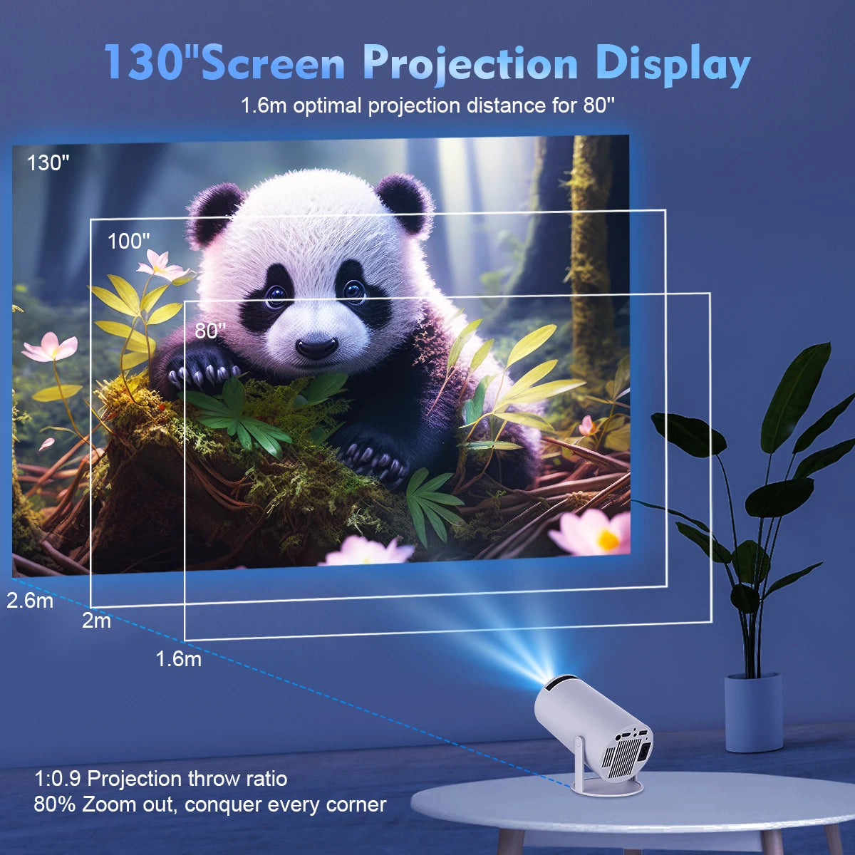 Magcubic 4K Wifi6 Projector WIFI Allwinner H713 Home Cinema