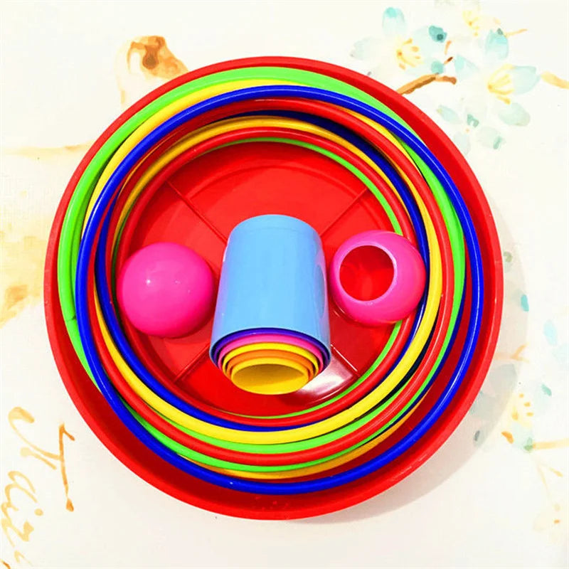 Children Throw Hoop Game