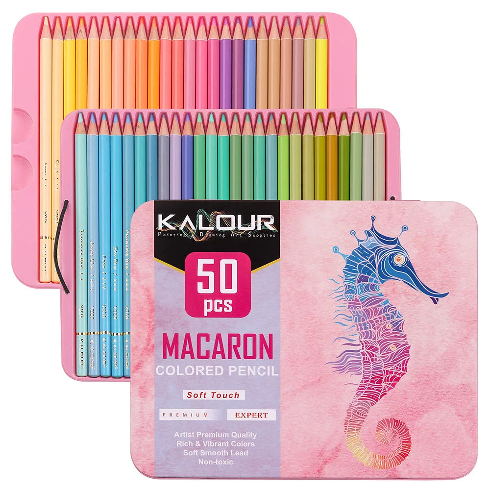 KALOUR Oil Colored Pencils Set Professional Drawing