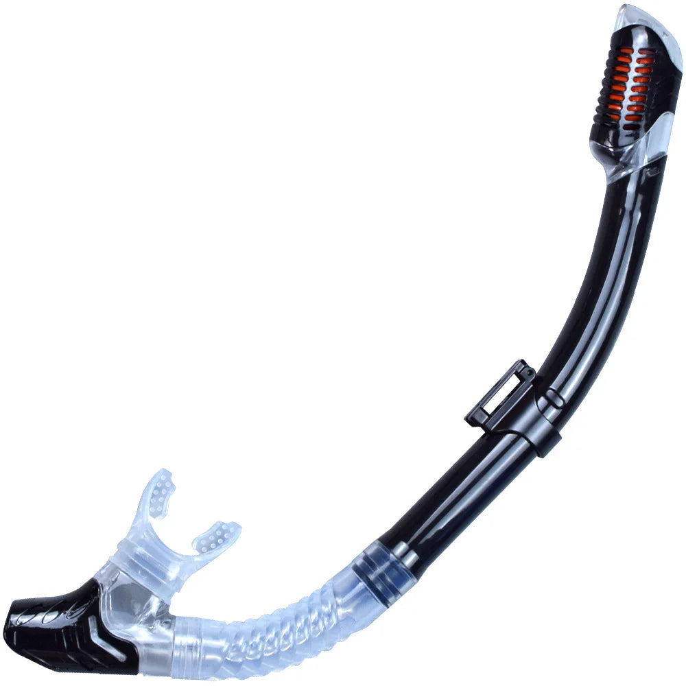 Dry Snorkel Tube Easy Breath Scuba Diving Splash Guard Top Valve