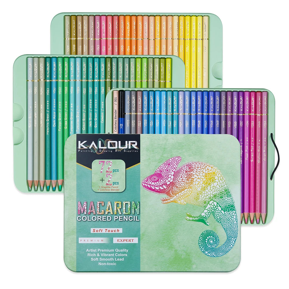 KALOUR Oil Colored Pencils Set Professional Drawing