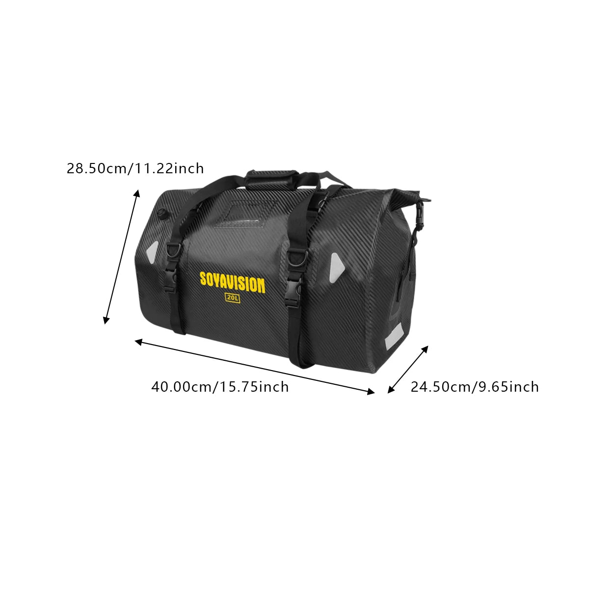 Motorcycle Dry Bag Waterproof Reflective Tail Luggage
