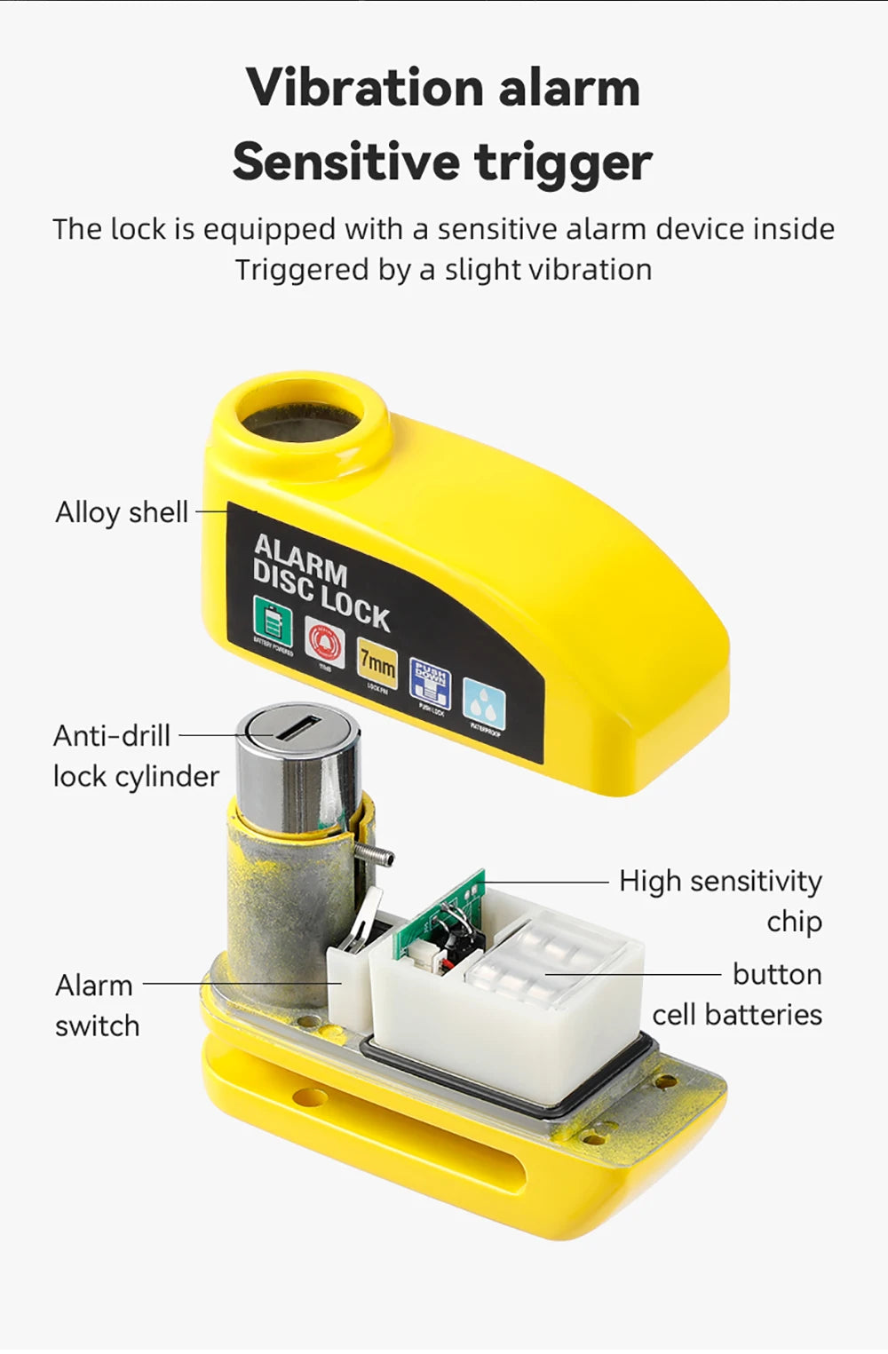 Motorcycle Alarm & Disc Brake Lock