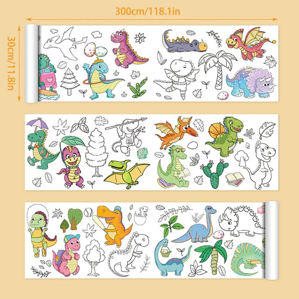 Children's Drawing Roll Graffiti Scroll Coloring Paper Roll