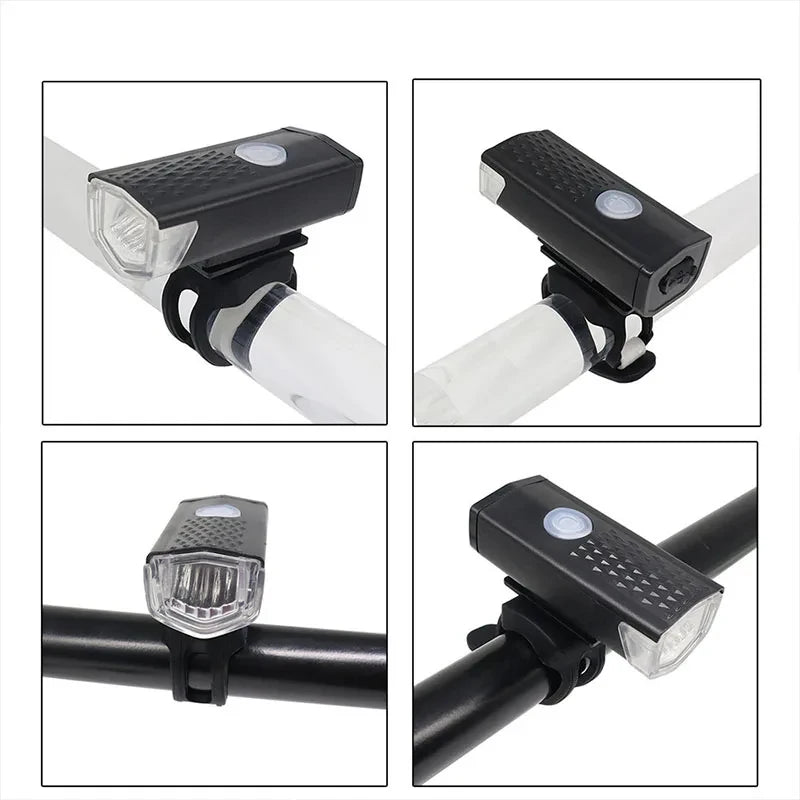 Bike Front Lights USB Rechargeable LED Bicycle Lamp for Night Riding