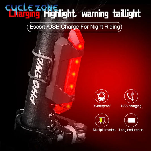USB Rechargeable Bike Light Taillight