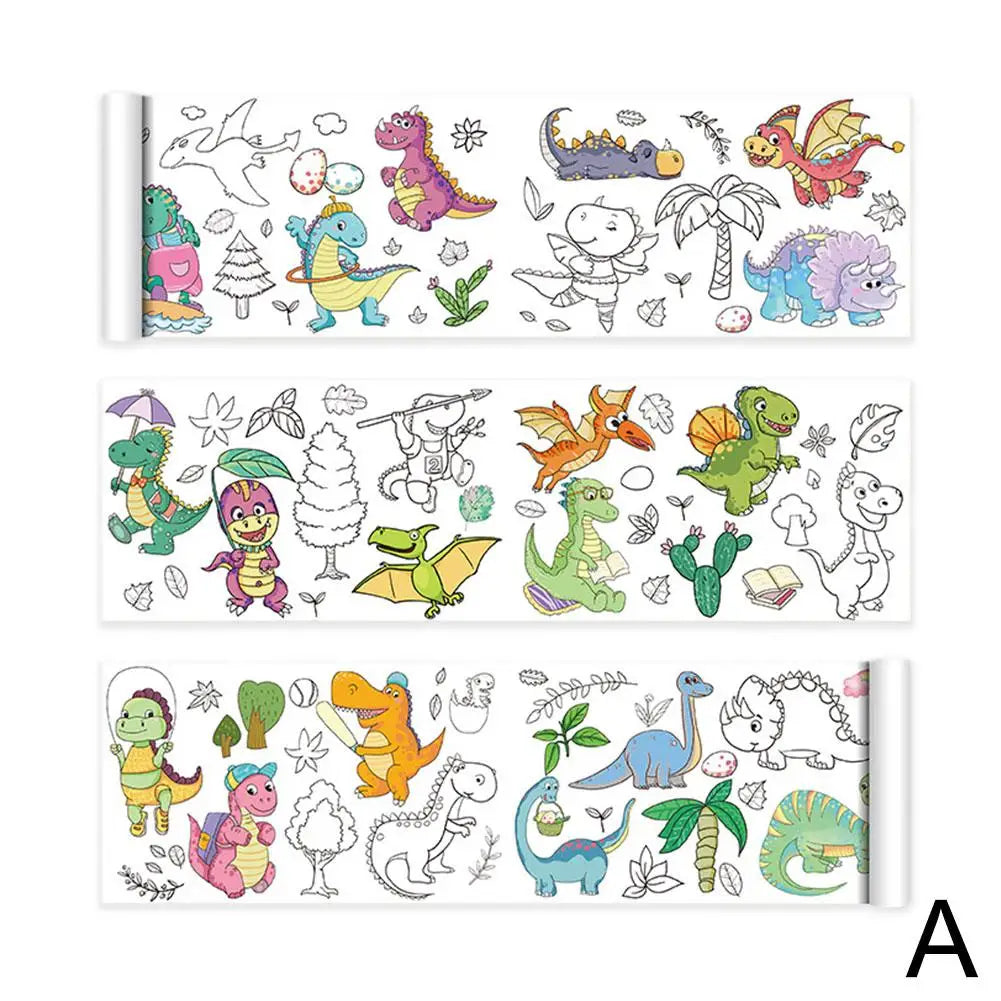Children's Drawing Roll Graffiti Scroll Coloring Paper Roll
