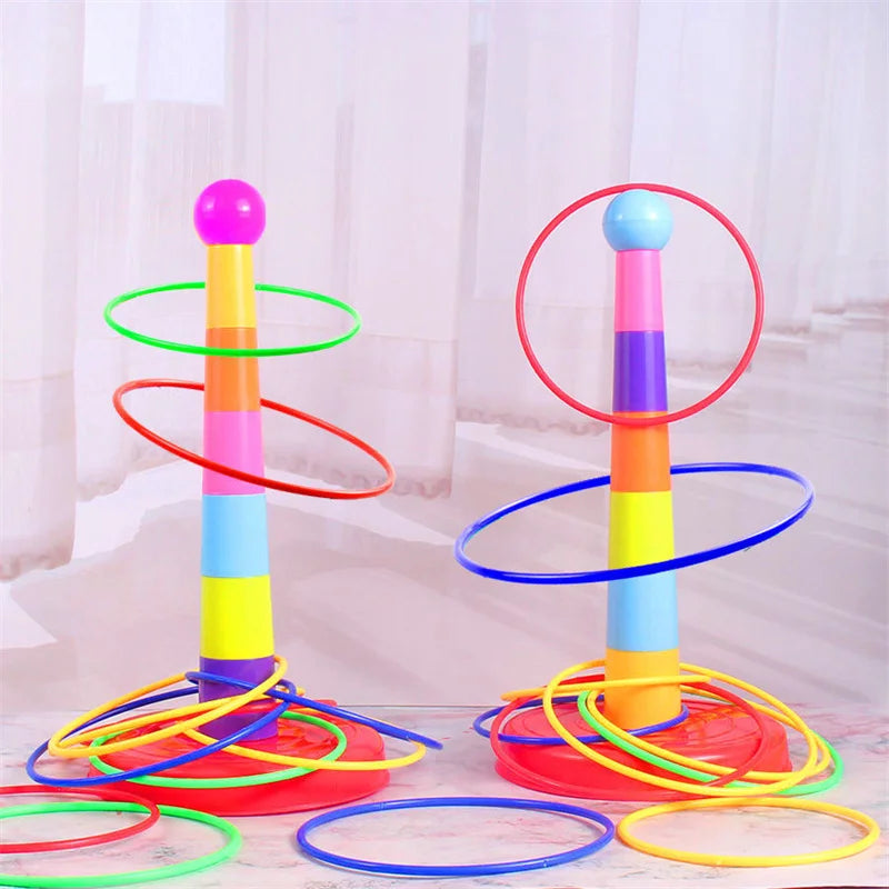 Children Throw Hoop Game