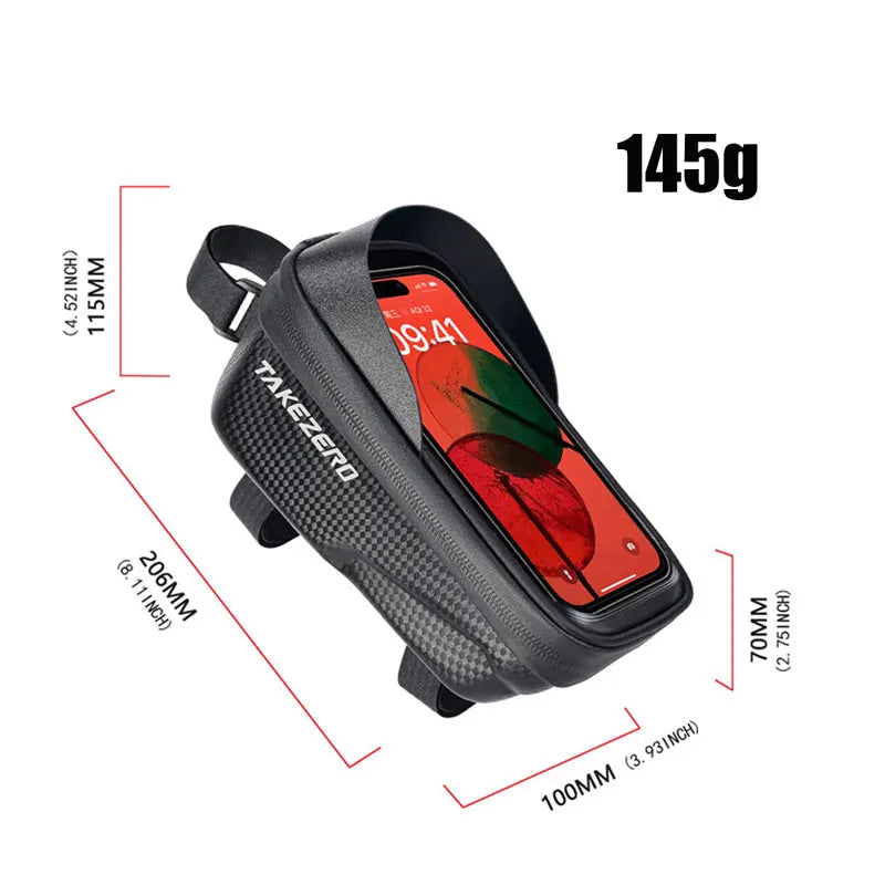 TAKEZERO A2 Mountain Bicycle Bag - Hard Shell Mobile Phone Handlebar Bag