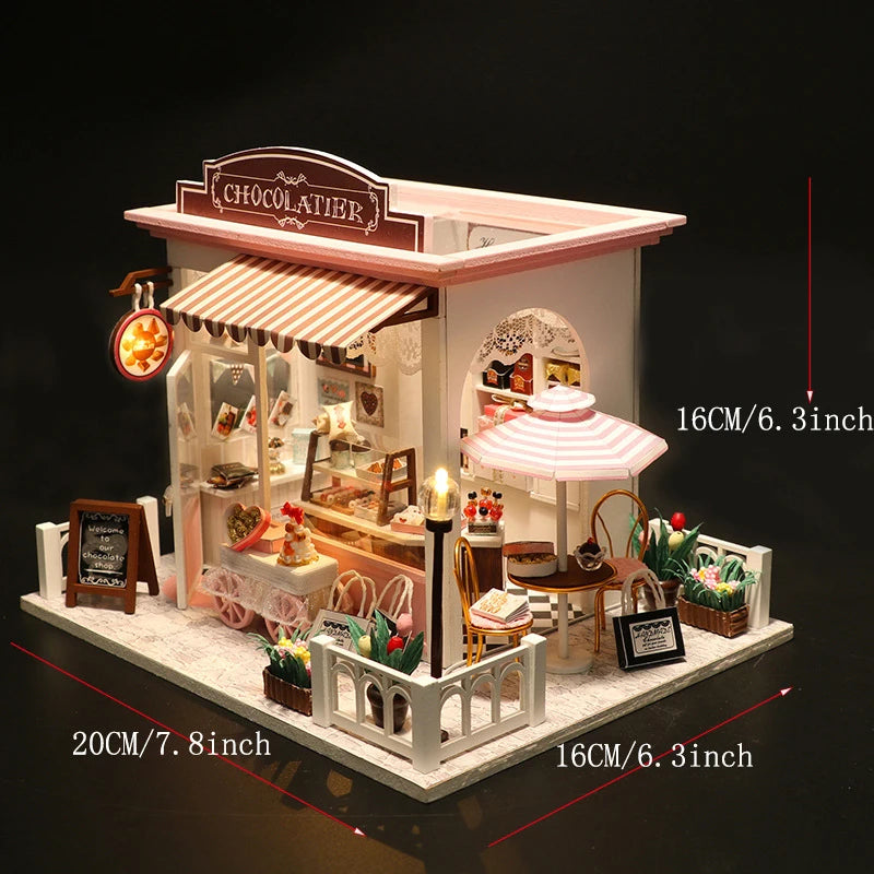 DIY 3D Puzzles Wooden House Model Building Kits