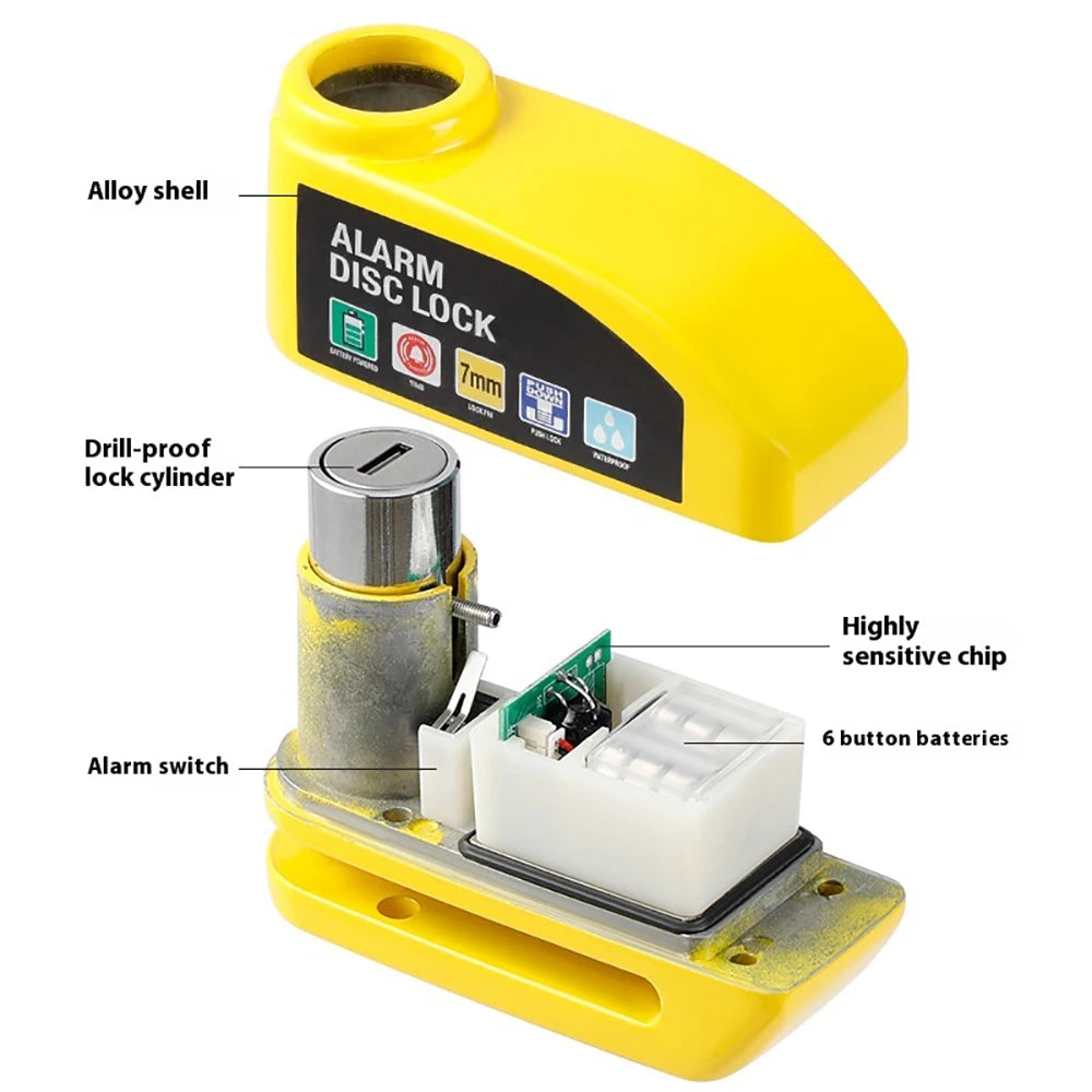 Motorcycle Alarm & Disc Brake Lock