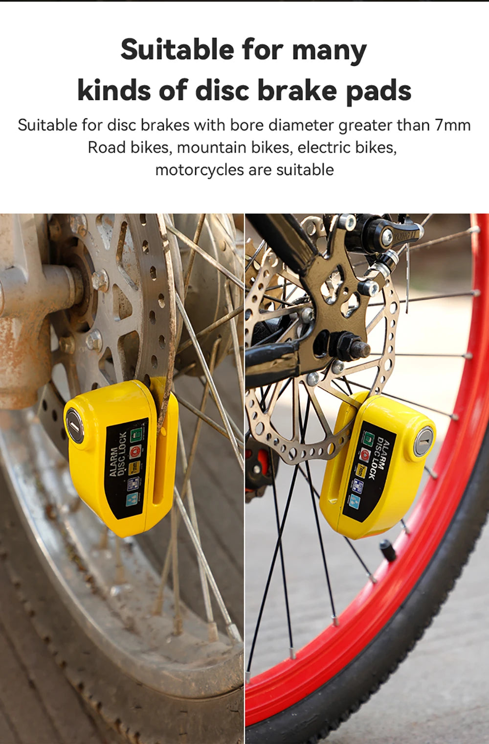 Motorcycle Alarm & Disc Brake Lock