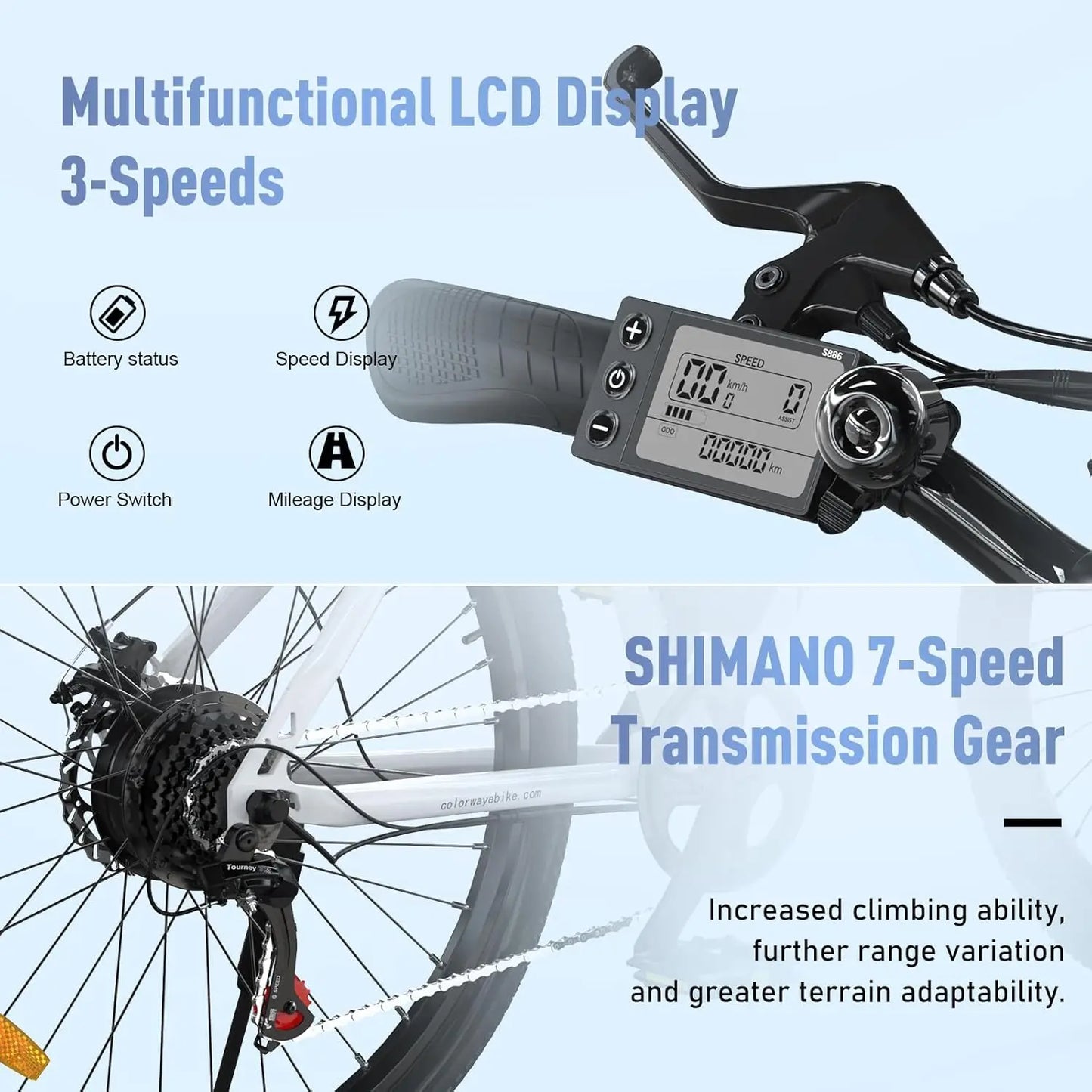 COLORWAY BK15 Electric Bike for Adults,