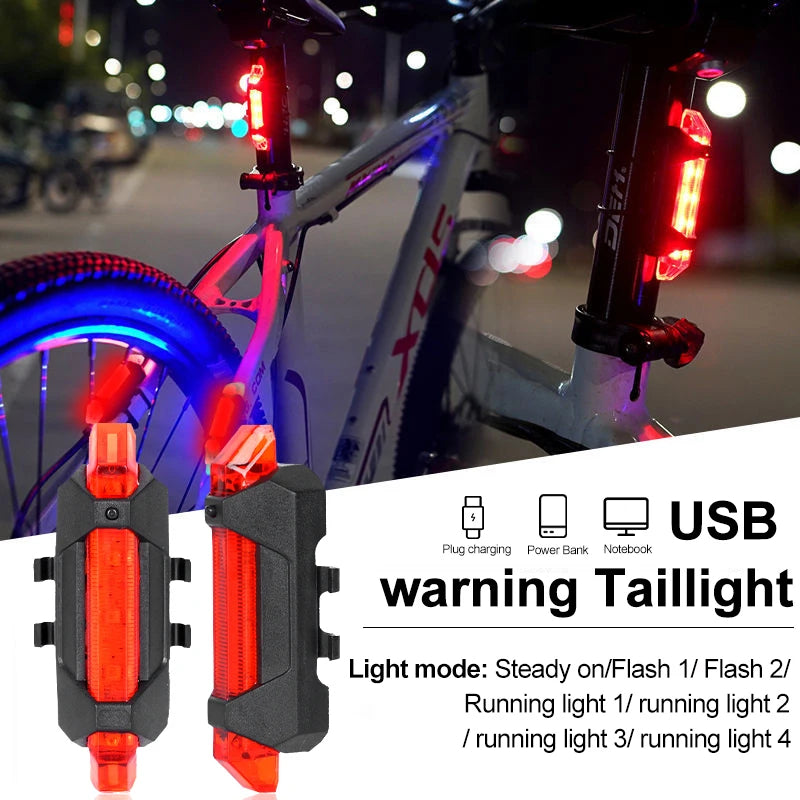 USB Rechargeable Bike Light Taillight