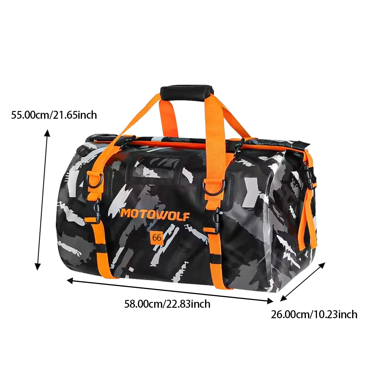Motorcycle Dry Bag Waterproof Reflective Tail Luggage