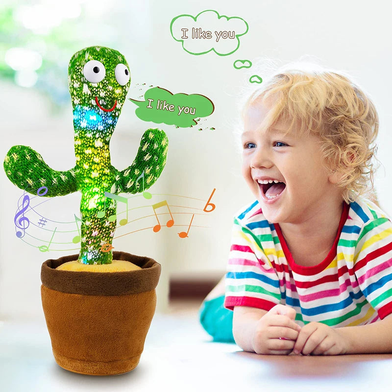 Dancing Cactus Song Speaker Talking Voice Repeat Plush Toy