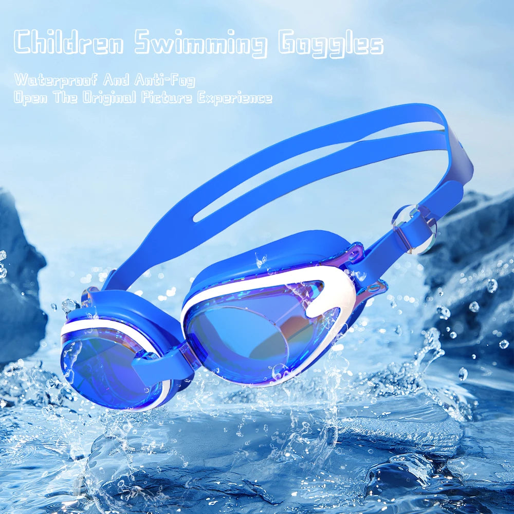 JSJM Professional Kids Swimming Goggles Anti-Fog UV Protection Silicone