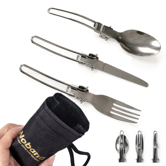 3PCS 1SET Camping Essentials Collapsible Portable Cutlery