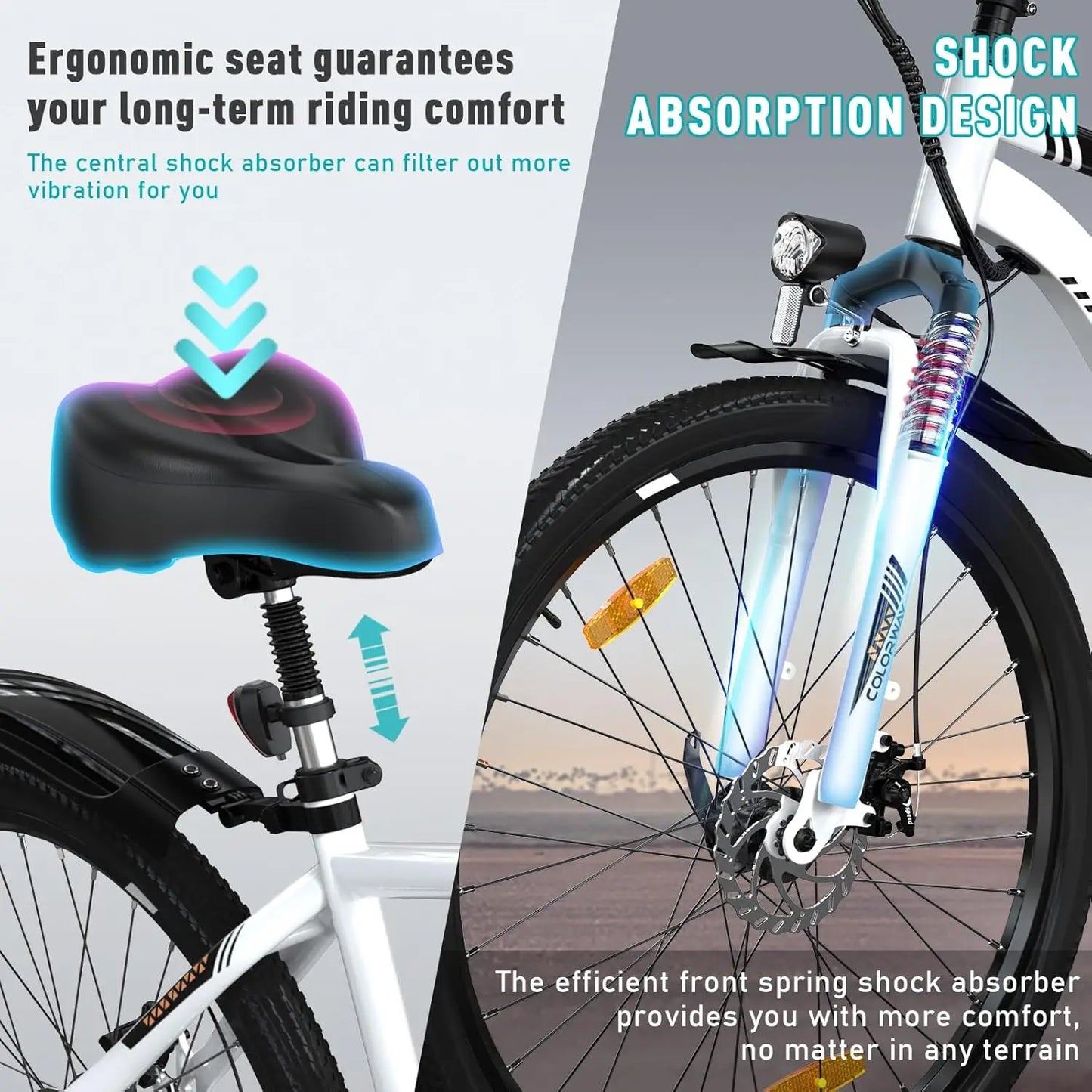 COLORWAY BK15 Electric Bike for Adults,
