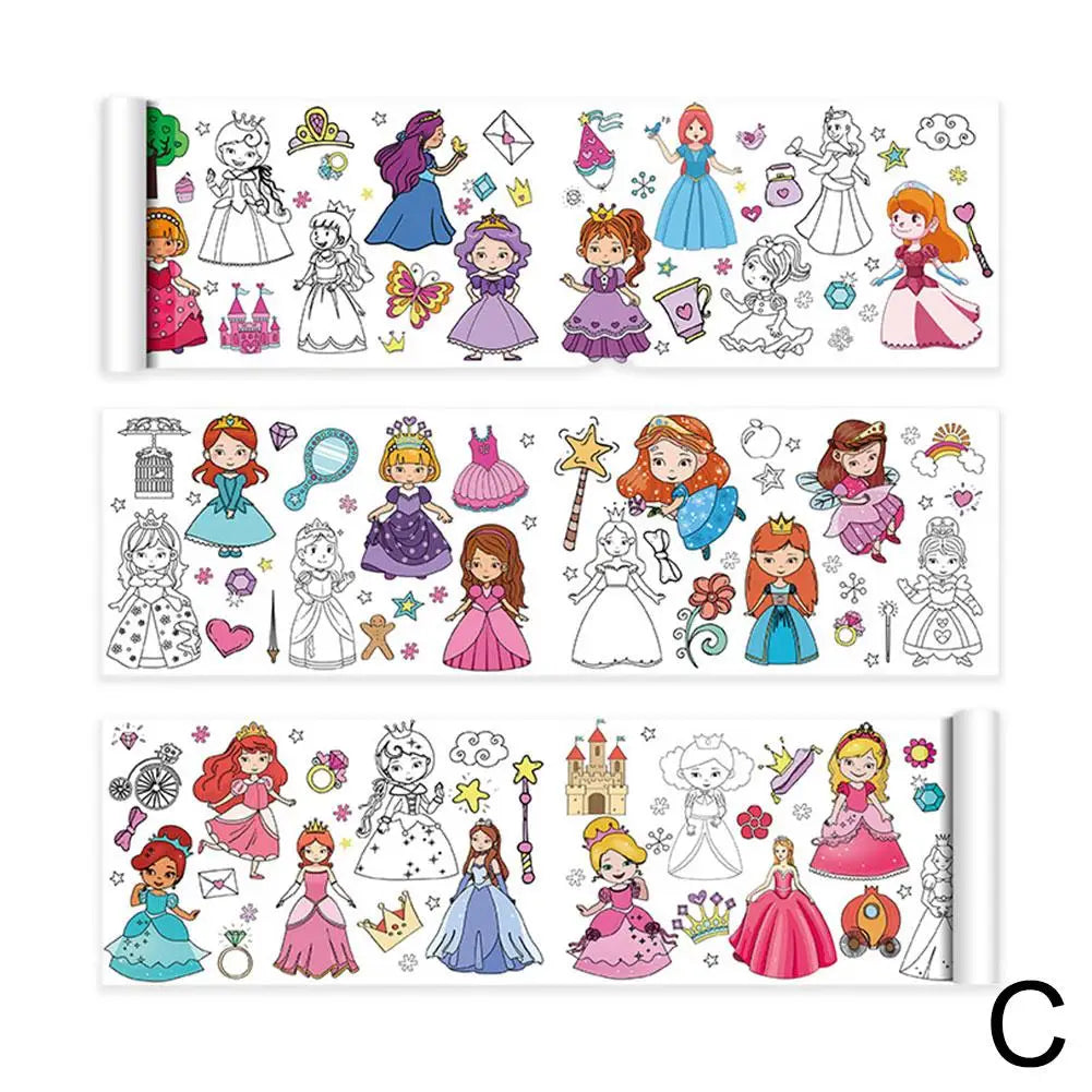 Children's Drawing Roll Graffiti Scroll Coloring Paper Roll
