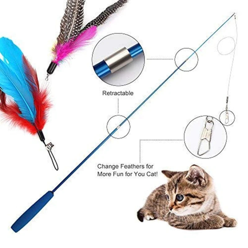 Cat Interactive Stick Teaser Toys