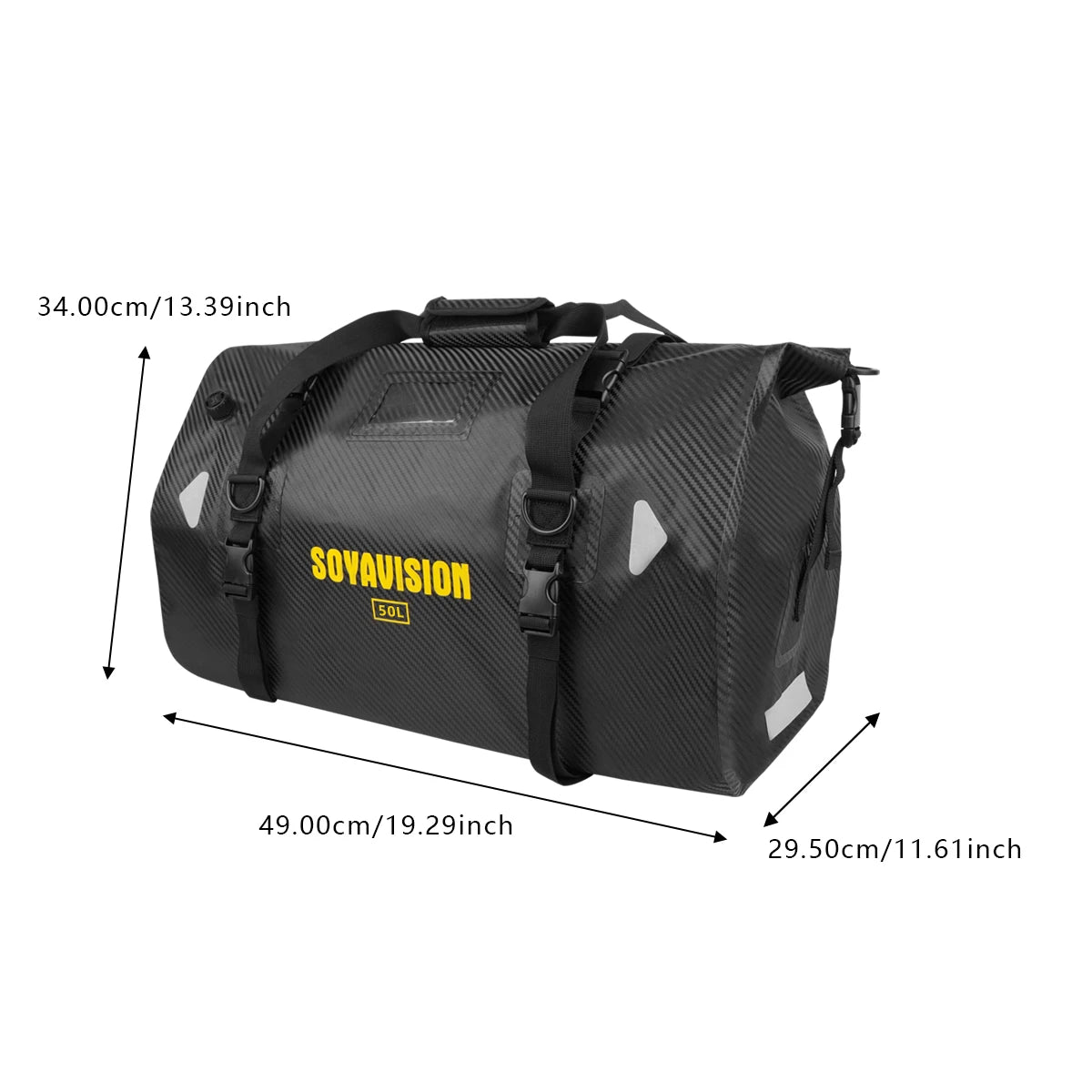 Motorcycle Dry Bag Waterproof Reflective Tail Luggage