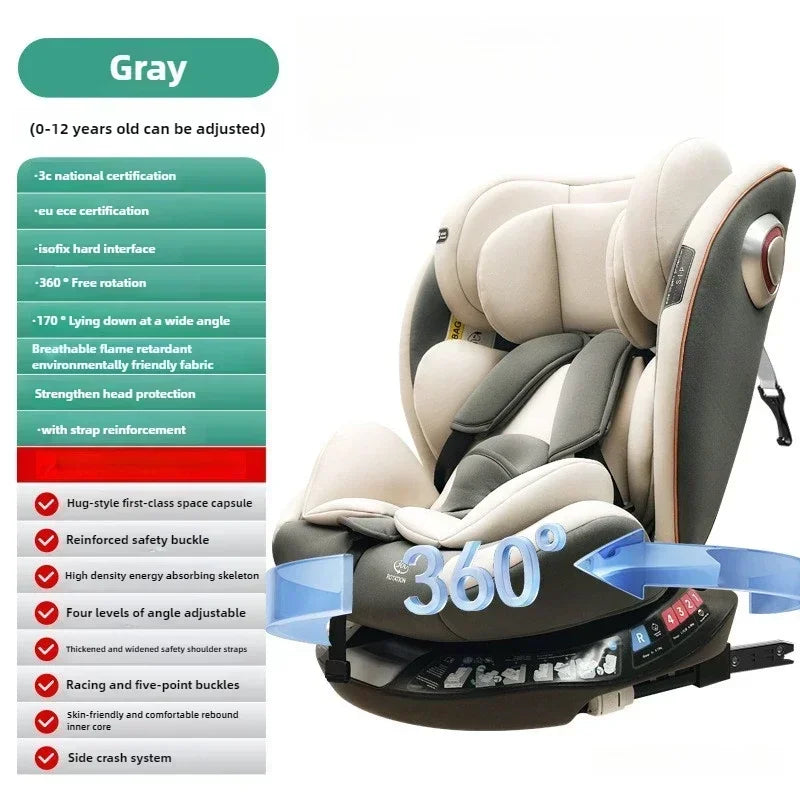 2025 NEW car seat newborn,ISOFIX interface child car seat 0-12 years old