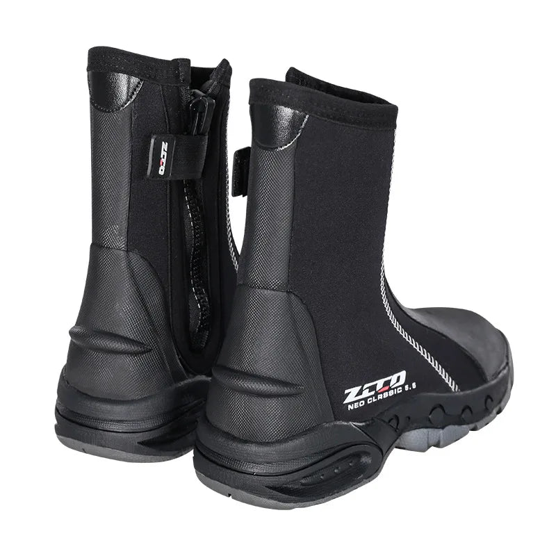 5mm Neoprene Dive Boots Wetsuit Side Zipper Men Women Snorkeling Scuba Diving Shoes