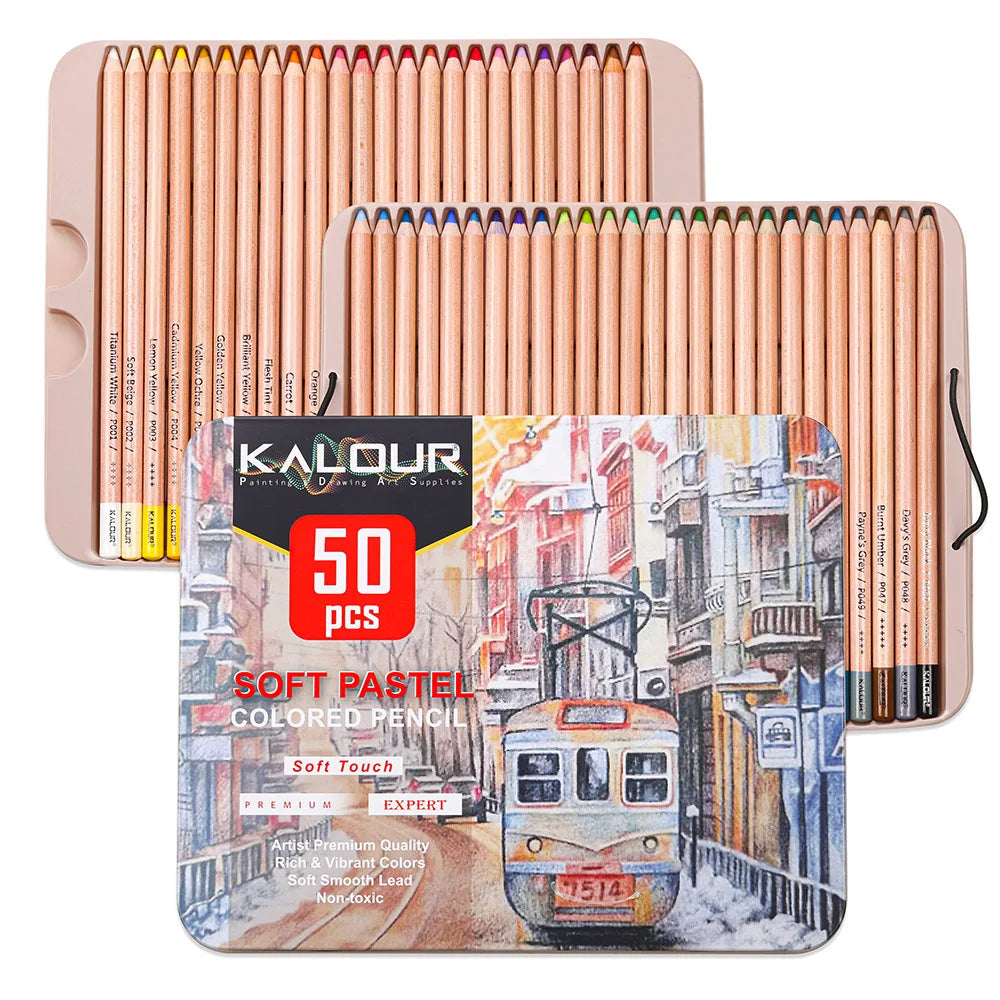 KALOUR Oil Colored Pencils Set Professional Drawing
