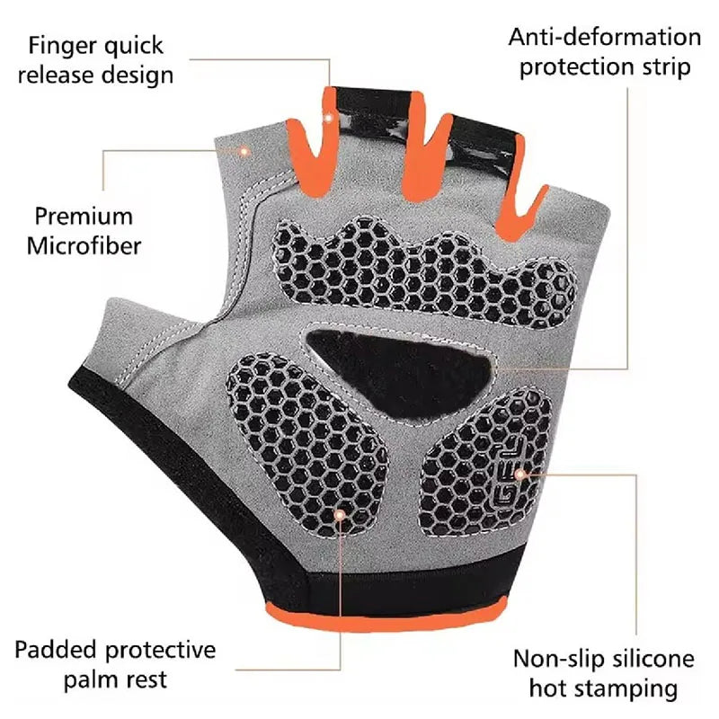 Breathable Anti-Slip Half Finger Gloves for Cycling for Men And Women