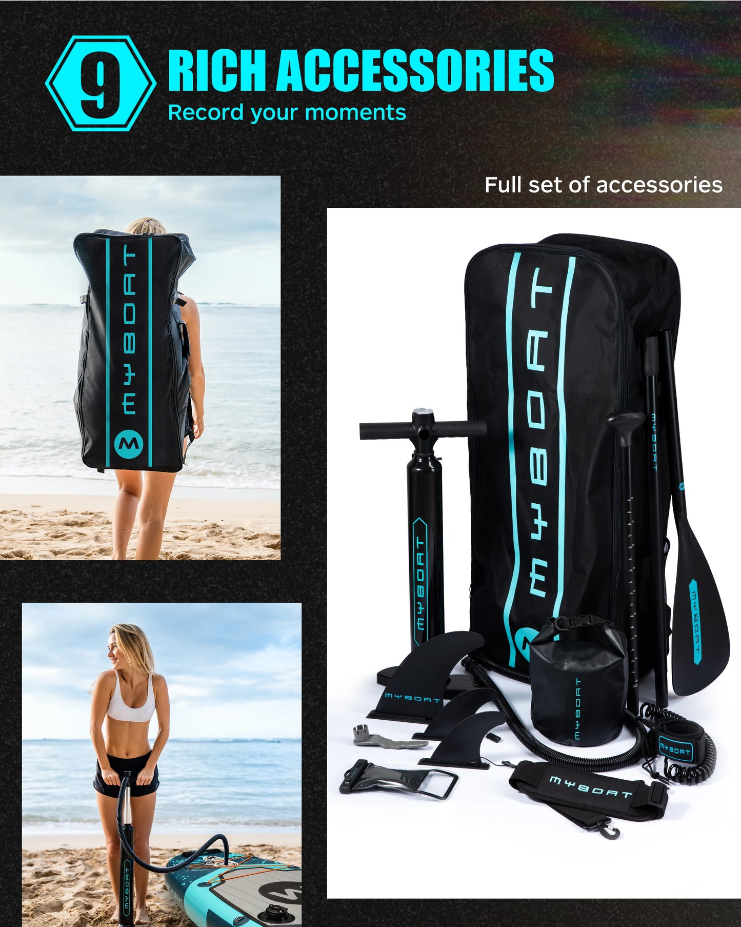 Myboat Waterproof Extra Wide Inflatable Paddle Board