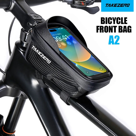 TAKEZERO A2 Mountain Bicycle Bag - Hard Shell Mobile Phone Handlebar Bag