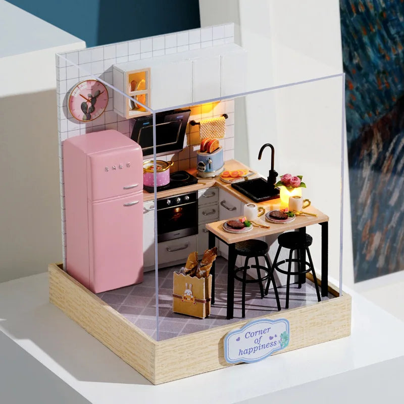 DIY 3D Puzzles Wooden House Model Building Kits
