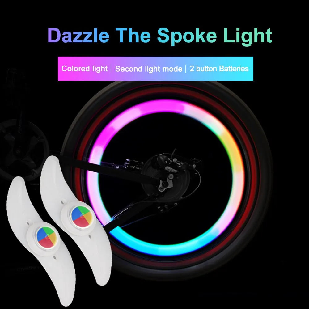 Colorful Bike Wheel Spoke Light Waterproof