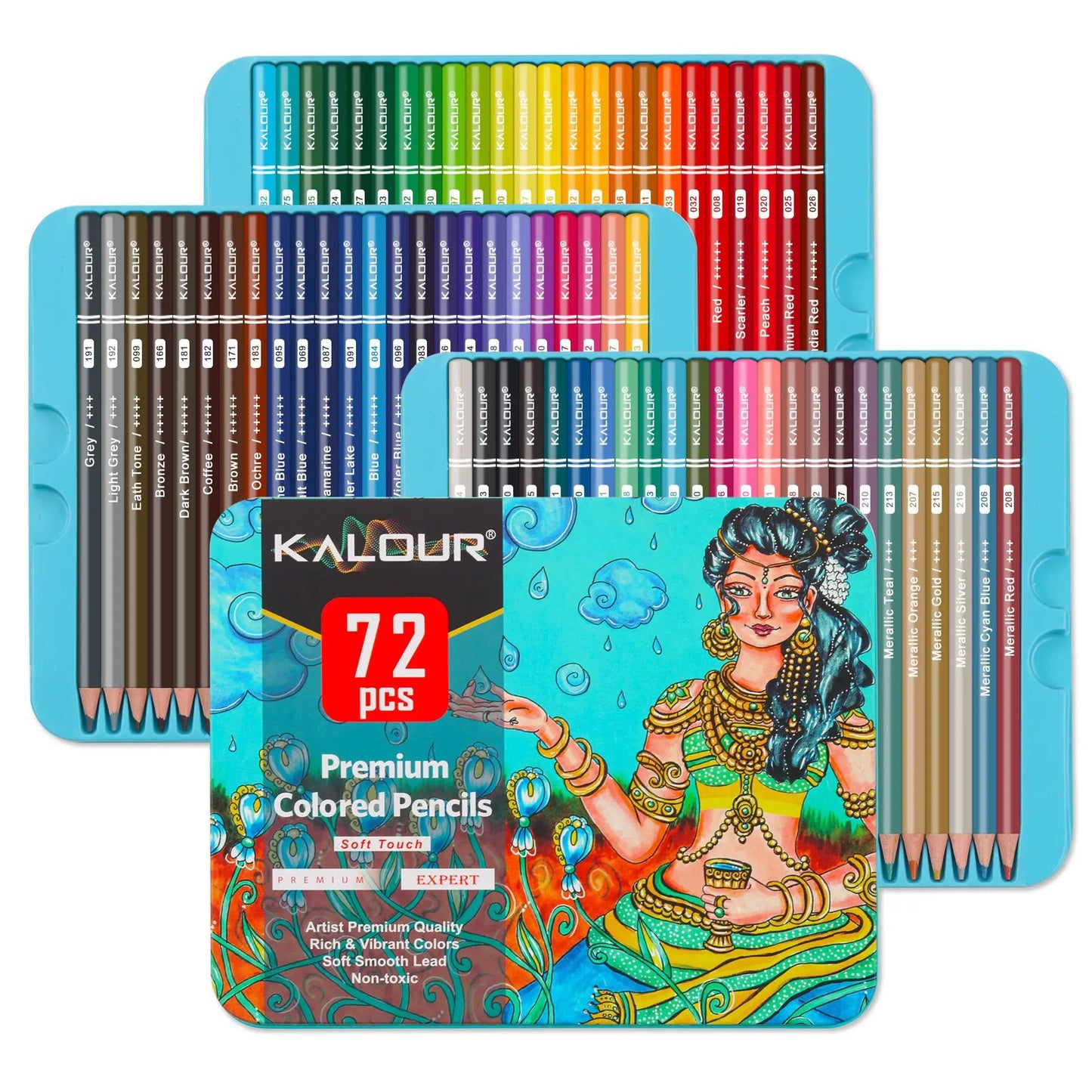 KALOUR Oil Colored Pencils Set Professional Drawing