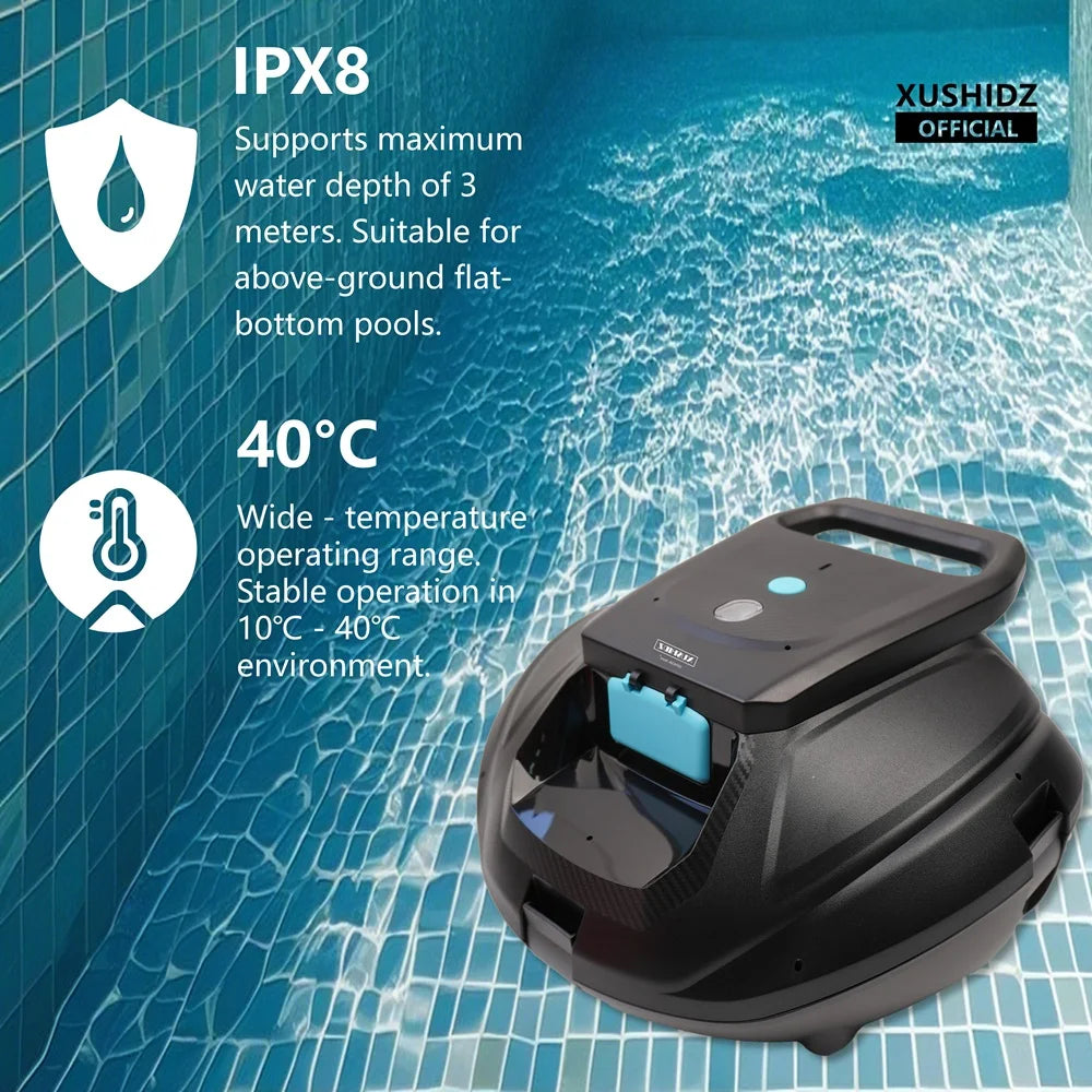 XUSHIDZ SP1 Robot Pool Cleaner Cordless Rechargeable Battery With Intelligent Route Planning