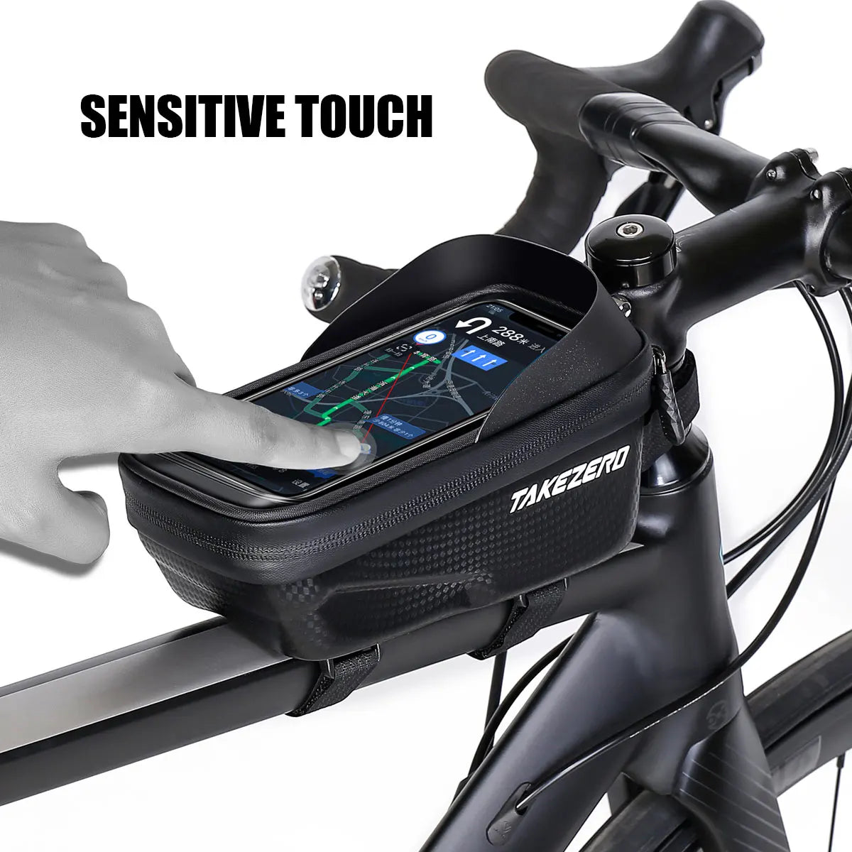 TAKEZERO A2 Mountain Bicycle Bag - Hard Shell Mobile Phone Handlebar Bag
