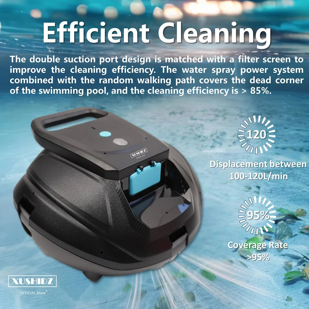 XUSHIDZ SP1 Robot Pool Cleaner Cordless Rechargeable Battery With Intelligent Route Planning